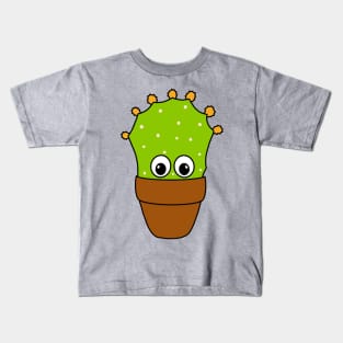 Cute Cactus Design #354: Prickly Pear Cactus With Cute Buds Kids T-Shirt